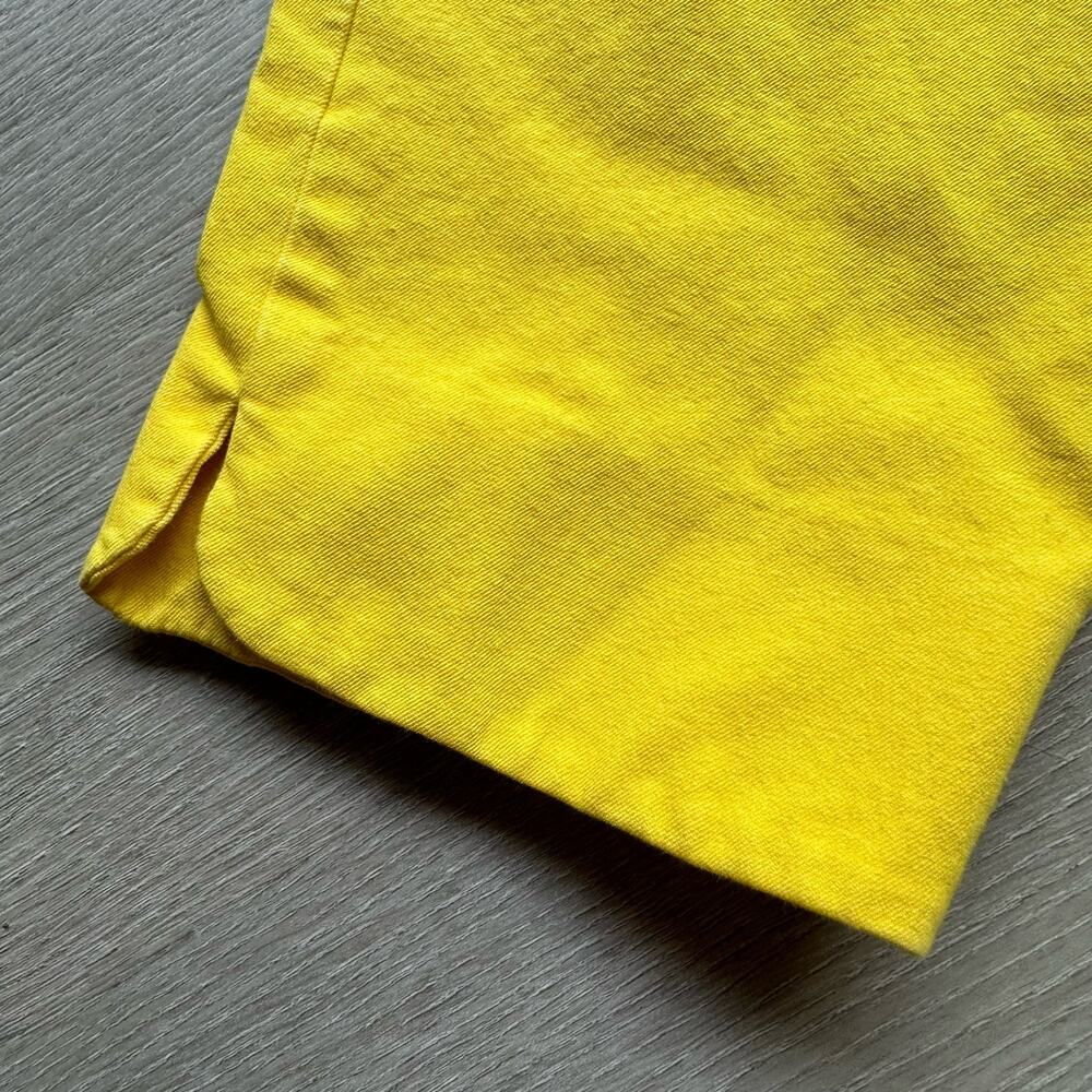 Talbots Chatham Ankle Pants Yellow Cropped 4P 4 Petite Daisy Flat Front - Picture 5 of 10